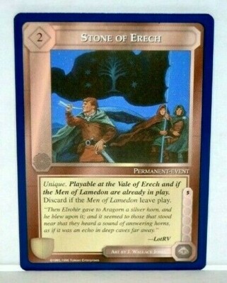 Middle-Earth CCG MECCG Stone of Erech The Wizards Unlimited LOTR Rare Card MINT | eBay Middle-Earth CCG MECCG Stone of Erech The Wizards Unlimited LOTR Rare Card MINT | eBay