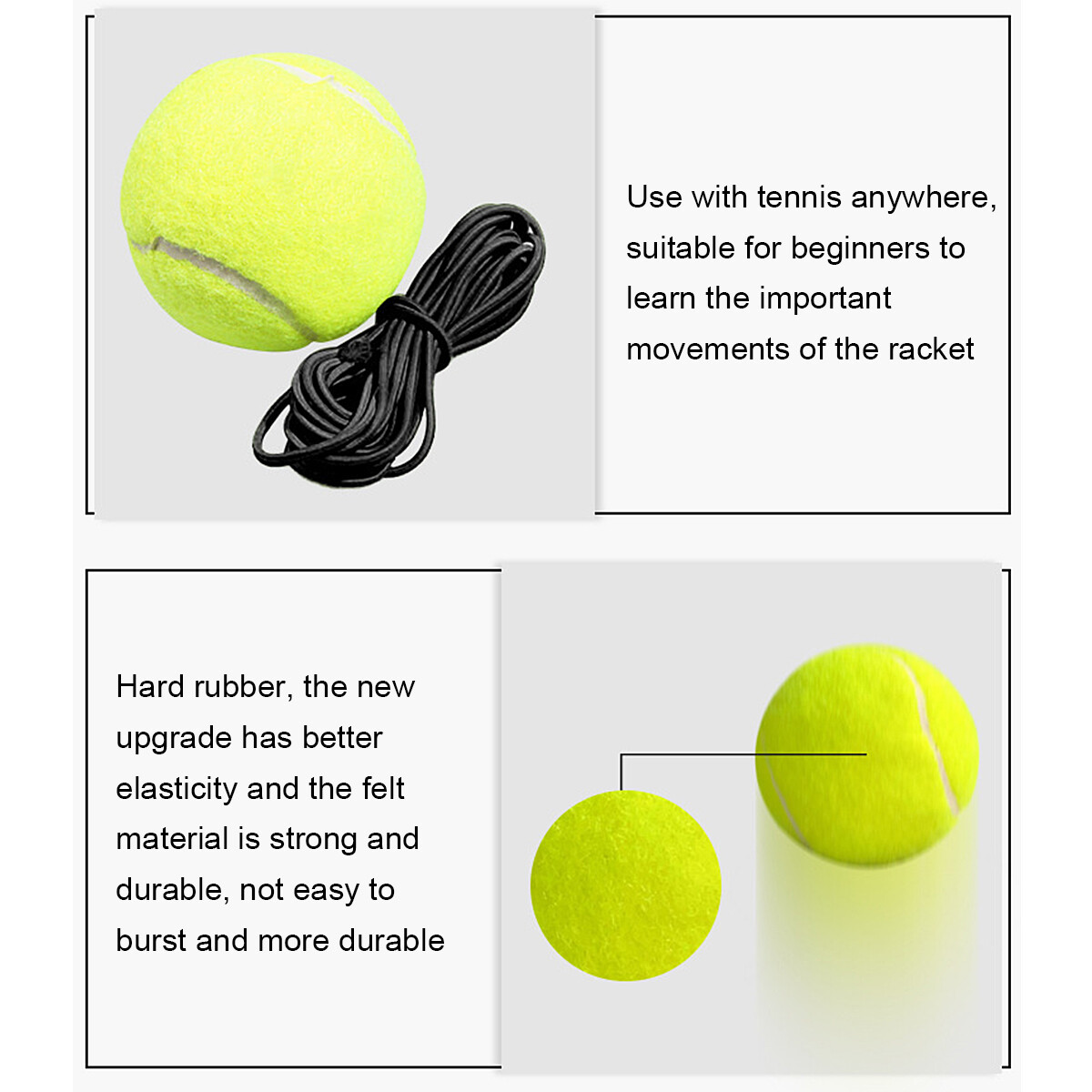 1/3x Tennis training Swingball Replacement Ball Tether Adjustable Rope