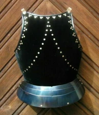 Medieval Armor 18GA Cuirass Breastplate Velvet-covered Burgundian chest plate