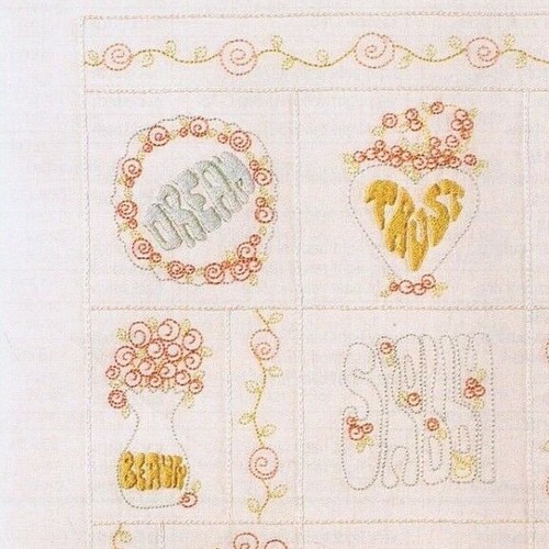 Embroidery Pattern Jennifer Reynolds Shabby Roses Love Hope Dream 23 cm x 35 cm - Picture 2 of 9