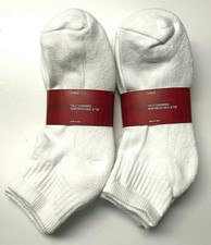 6 Pair Men Heavy Weight Work / Sport Cushioned White Ankle Sock SZ 9-11 USA