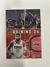 2021-22 Panini Donruss Optic Paul George #19 Raining 3s | Red Pulsar Insert