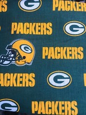NFL GREEN BAY PACKERS Cotton Fabric BTHY Long Piece 18 x 58"
