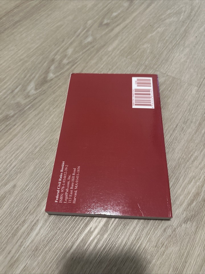 2020 Federal Civil Rules Booklet Unknown Binding, by
