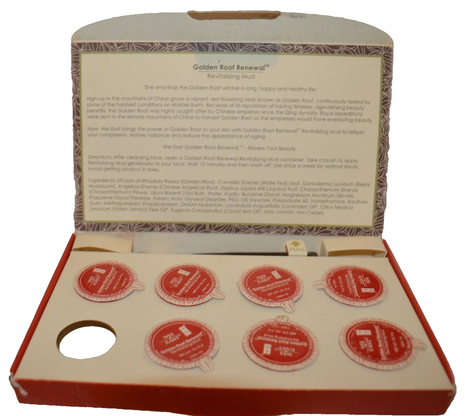 Barro de renovación de raíz dorada WEI EAST con cepillo ~ solo 7 cápsulas Foto 3 de 4