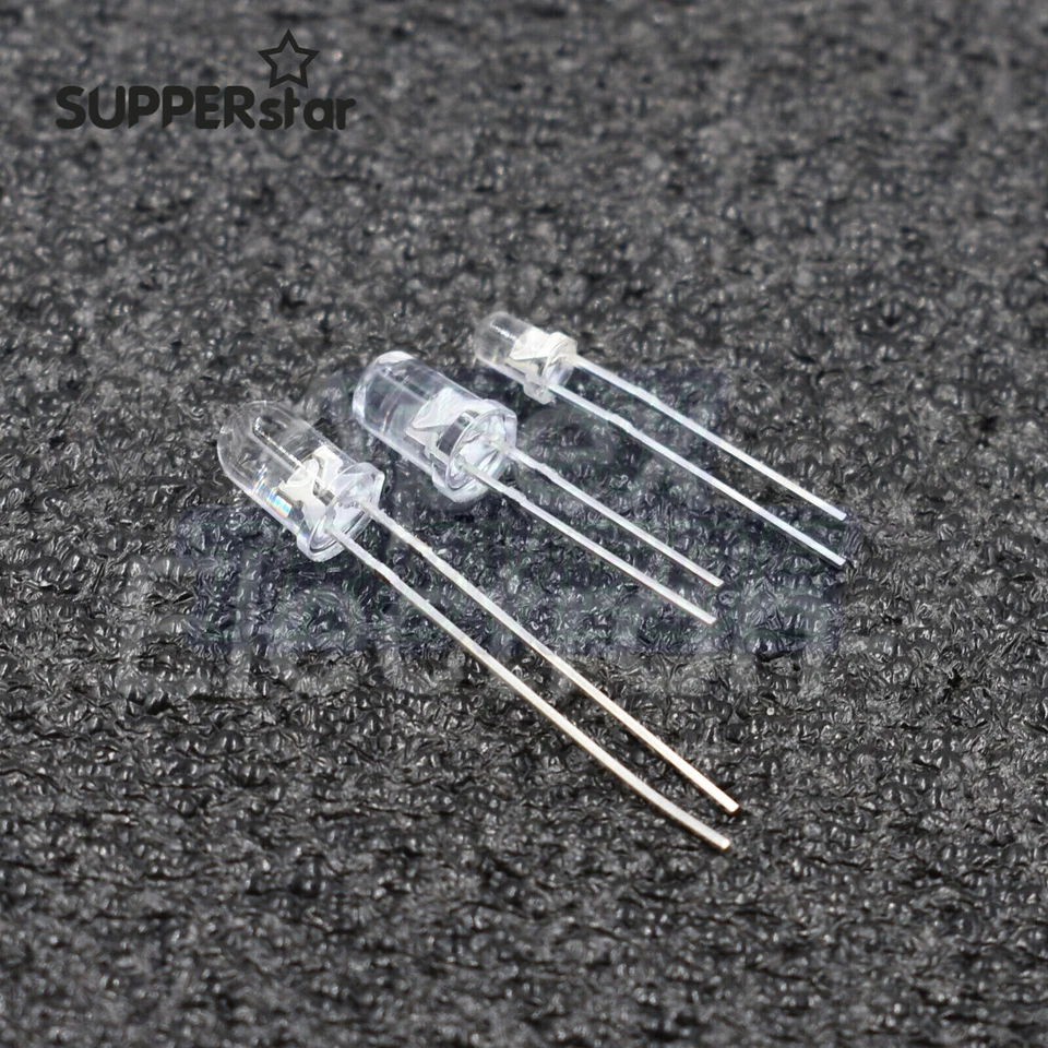 LED Emitting Diode 3/5mm Round UV Purple 365-400nm Super-Bright CLEAR ASS - Bild 3 von 3