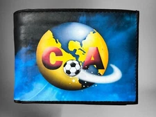 Equipo America Printed Leather Wallet Billetera De Piel Impresa Equipo America