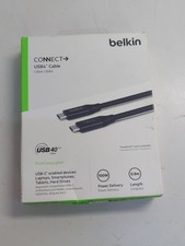 Belkin USB4 USB-C to USB-C Cable 0.8M 40Gbps 100W PD Thunderbolt 3/4 Black