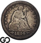1854-O Seated Liberty Quarter w/ Arrows, Better New Orleans Date