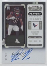 2022 Panini Contenders Rookie RPS Playoff Ticket 86/99 Dameon Pierce Auto 02hf
