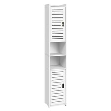Modern Tall Bathroom Cabinet Storage Unit Slim Tallboy Cupboard Door Shelves NEW