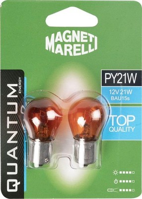Magneti Marelli PY21W Paar orangefarbene Autolampen 12V 21W BAU15sAnschluss