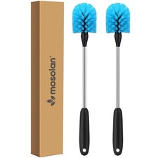 Stainless Steel Water Bottle Brush, Long Handle Scrubbing Brush, Built for Cl...
