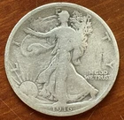 1916 Walking Liberty Silver Half Dollar Excellent Details