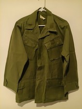 Vintage Military Shirt Small OG 107 Slanted Pocket Jungle Jacket Poplin Vietnam