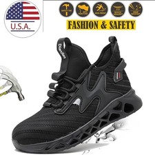 Indestructible Safety Work Shoes Steel Toe Breathable Work Boots Mens Sneakers