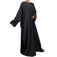Abito donna elegante velluto musulmano abaya caftano taglie forti manica a pipistrello sciolto