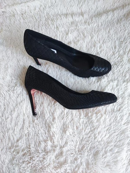 Women Dune Heels Black Textile 39