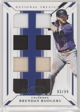 2019 National Treasures Game Gear Material Eights 3/99 Brendan Rodgers 9su