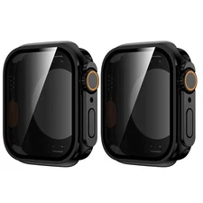 2-Packs Hard PC Anti-Peep Watch Case For Apple Watch Series 11 10 9 8 7 SE Cover