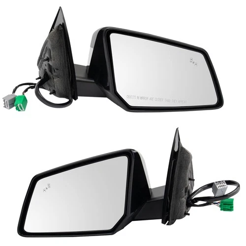 TRQ Driver & Passenger Side Mirror Set with Heat Power Folding with Blind Spot