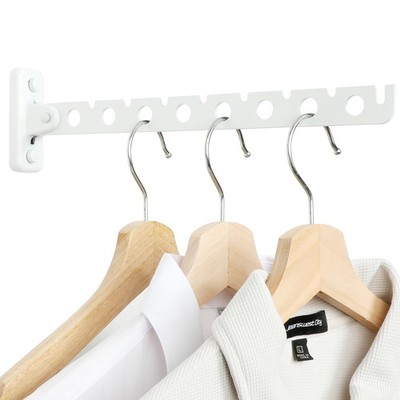 Clothes Drying Rack Wall Mounted Coat Hanger, Foldable Hangers Rack Clothes H...