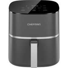 Chefman TurboX 4-in-1 Air Fryer, 5-Quart Airfryer for Extra 5 Quart, Grey 