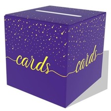 Purple Card Box, Wedding Party Card Storage Box, Used for Purple and Gold