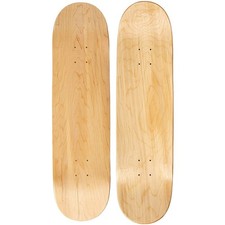 Premium 7-Ply Maple Skateboard Deck - Natural Wood - 10 Sizes Available, 1 Board