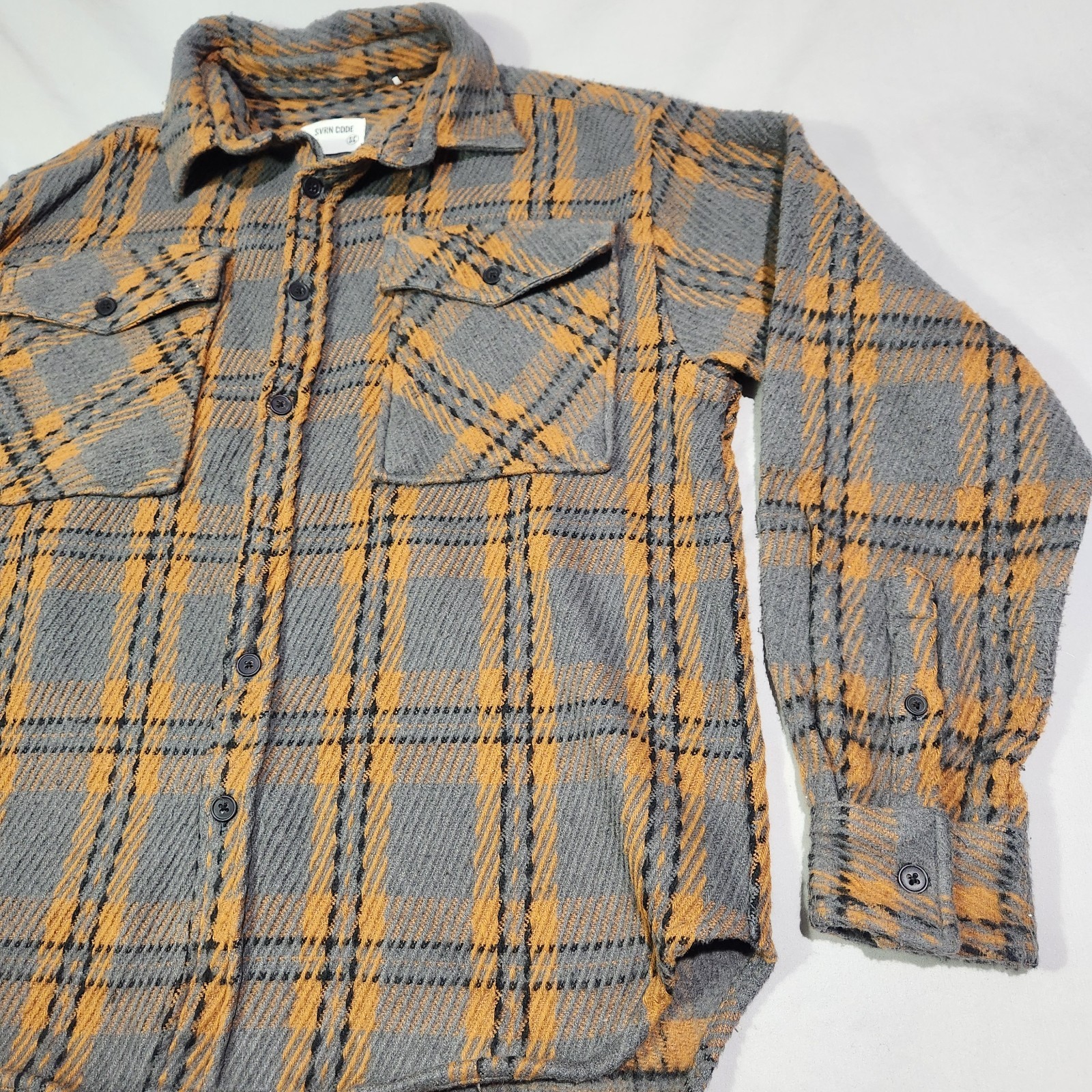 Sovereign Code River Button Up Plaid Shacket Larg… - image 3