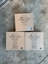 Members Mark Set 3 200ct LED Mini Lights Warm White