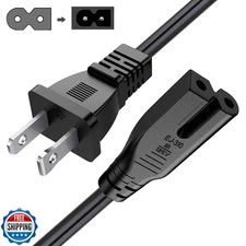BICMICE 6Ft Extra Long 2 Prong Polarized Power Cord for Vizio-LED-TV Smart-HD
