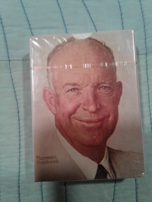 Vintage EISENHOWER FOUNDATION NORMAN ROCKWELL PLAYING CARDS Sealed New