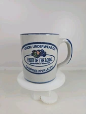 Vintage Louisville Stoneware Fruit Of The Loom Campbellsville KY Coffee Mug Cup