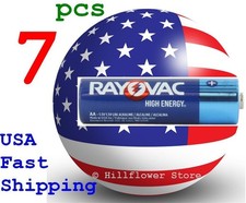 7 piece LR6 E91 AM3 Rayovac AA 1.5V Alkaline Batteries 10 year shelf time