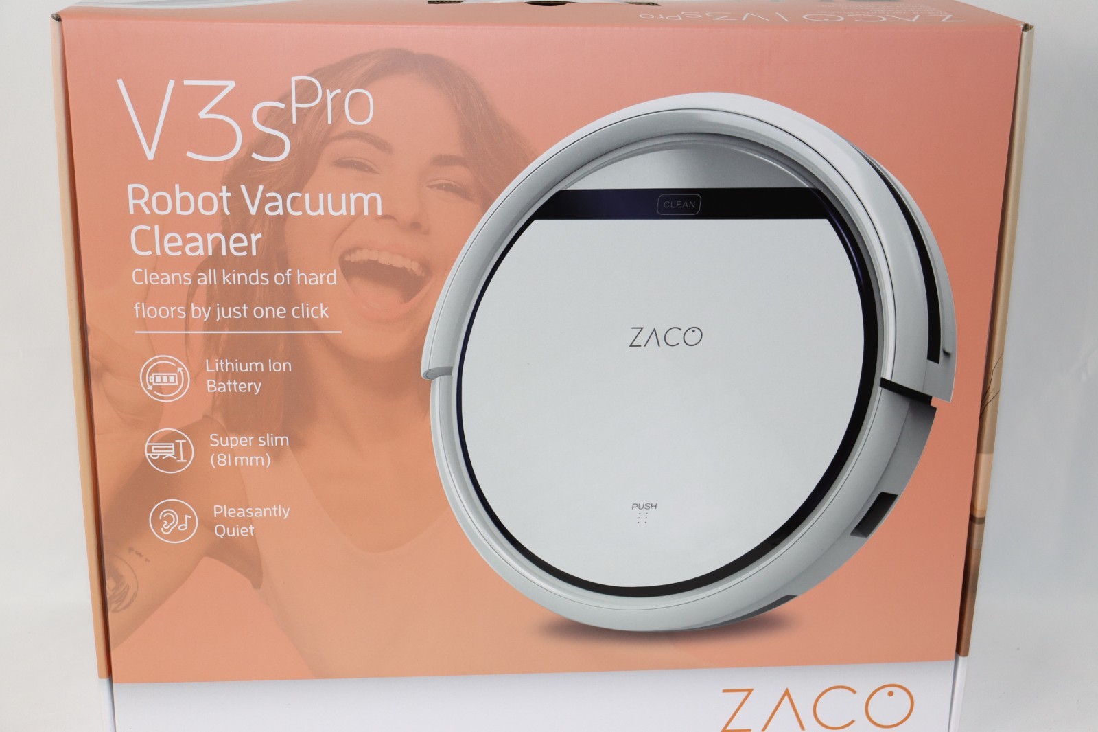 ZACO V3s Pro Saugroboter Robot Vacuum Cleaner Weiß NEU OVP ungeöffnet