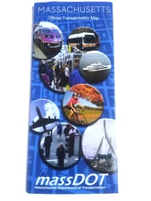 2016 Massachusetts Official Transportation Map MassDot MBTA Map