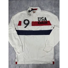 USA Canterbury White Rugby Polo Shirt ~XS, S, L, XL, 2XL~