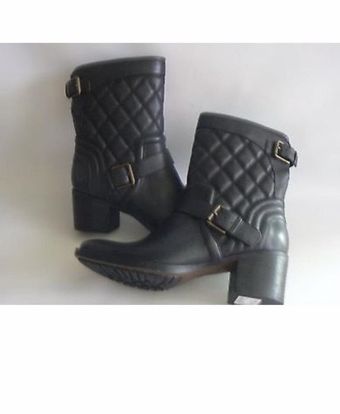 Women Clarks Boots Black Leather 41 #7C2A