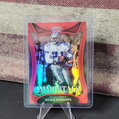 2025 Panini Certified Immortals Mirror Red #IM-DSS Deion Sanders #/99