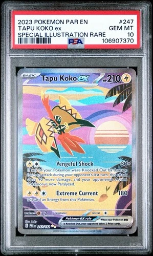 Tapu Koko ex 247/182 SV04: Paradox Rift Holo PSA 10 GEM MINT