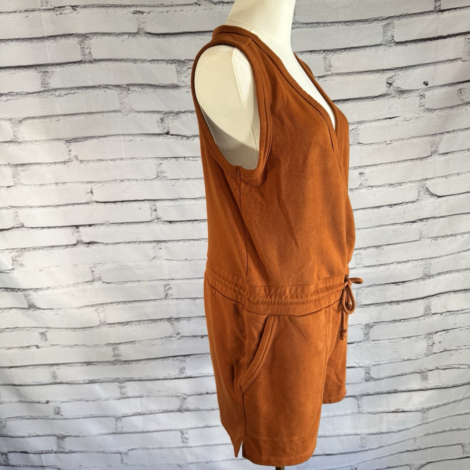 Universal Thread Burnt Orange Wrap Romper Womens … - image 8