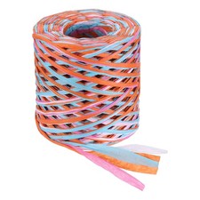 131 Yard Raffia Paper Craft Ribbon, Blue, Pink, White, Yellow
