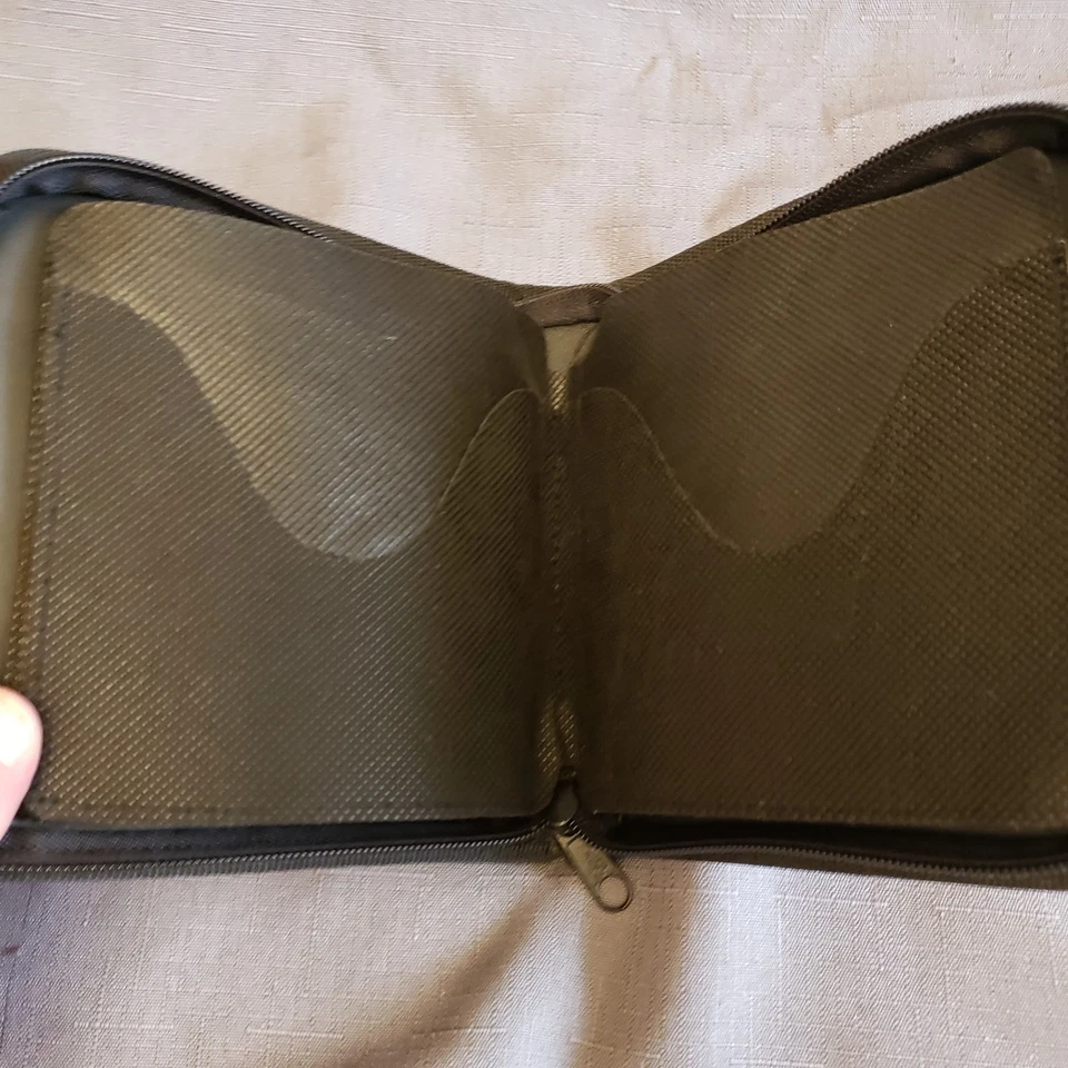 Винтажный шерстяной мягкий чехол для переноски на молнии Pendleton CD/DVD Aztec вмещает 12 дисков - Изображение 3 из 4