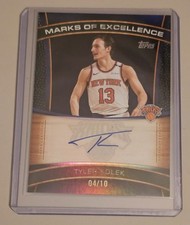 Tyler Kolek Auto 2025 Topps Basketball Marks Of Excellence NY Knicks 4/10 Signed