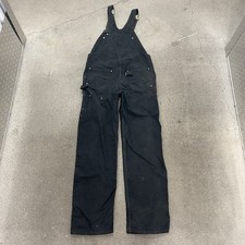 Vintage Carhartt BLK Black Duck Double Knee Bib Overalls