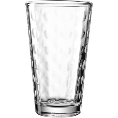 Leonardo Optic Trinkglas klar mit Muster 4er-Set 540ml Wasserglas Gläser Becher