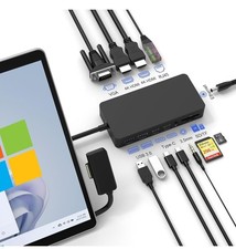 Surface Dock Triple Displays, 12-in-1 Surface Docking 1.Surface Dock 12-in-1