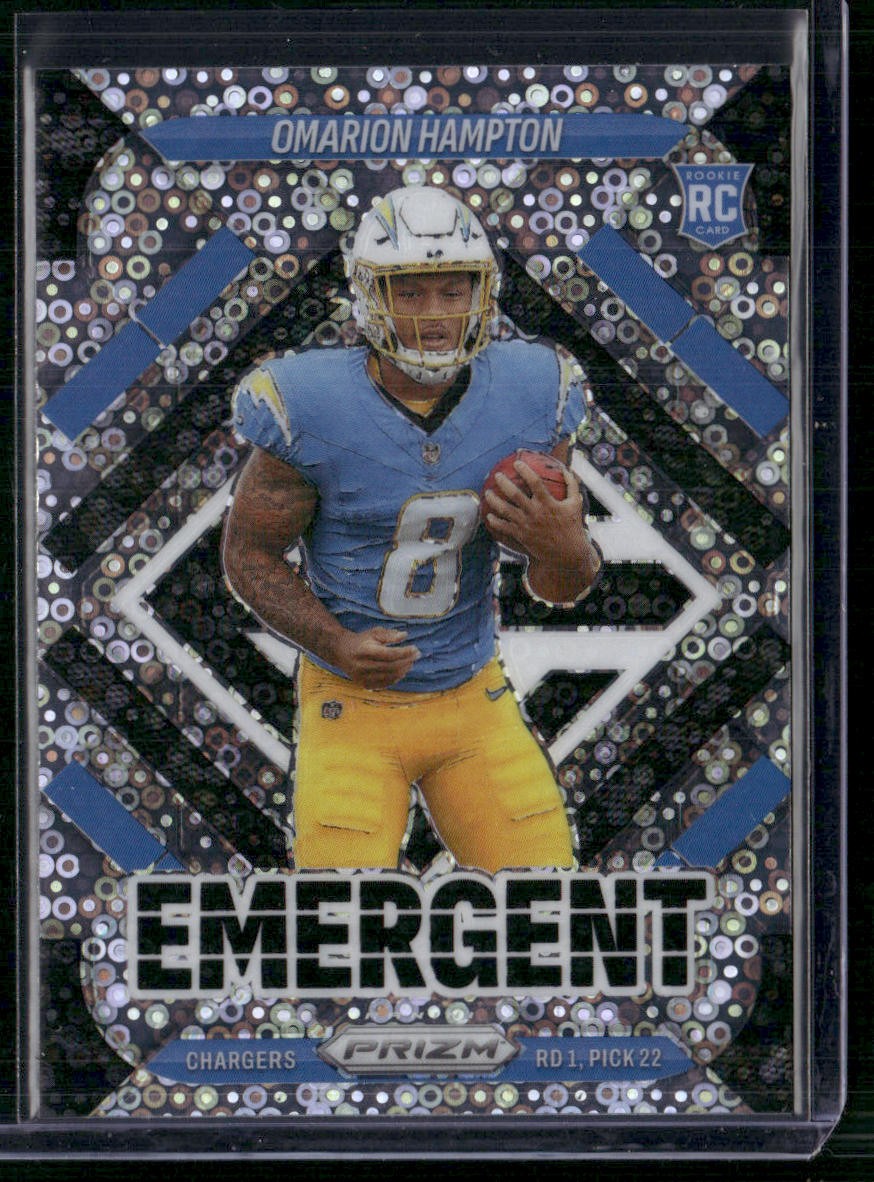 2025 Panini Prizm #9 Omarion Hampton Emergent No Huddle