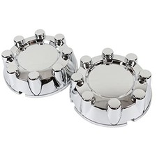 2PCS Rear F250 F350 SD 4x4 Chrome Wheel Center Hub Caps 8 Lug Rim Lug Cover